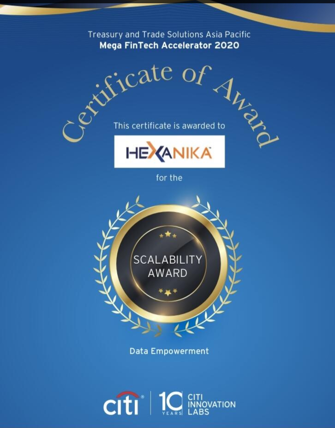 HEXANIKA CITI Award